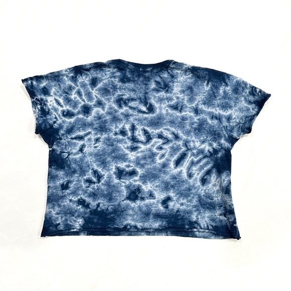 The Original Retro Brand U of Michigan Wolverines Tie Dye Crop Graphic T-shirt - Picture 6 of 6